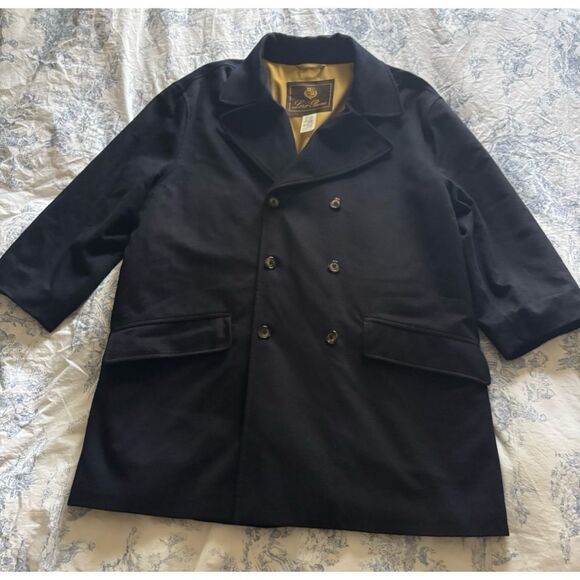 Loro Piana Storm System  rain protection CASHMERE DOUBLE BREASTED OVERCOAT XXL - Picture 6 of 15